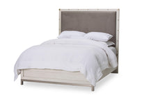 Load image into Gallery viewer, Menlo Station California King Panel Bed w/ Fabric Insert in Eucalyptus image
