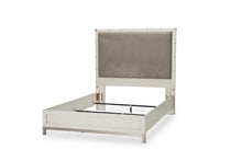 Load image into Gallery viewer, Menlo Station California King Panel Bed w/ Fabric Insert in Eucalyptus
