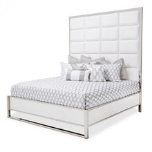 Load image into Gallery viewer, State St Metal Cal King Panel Bed in Glossy White image
