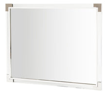 Load image into Gallery viewer, State St Metal Wall Mirror in Glossy White image
