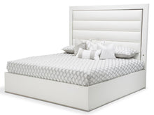 Load image into Gallery viewer, State St California King Upholstered Panel Bed in Glossy White image
