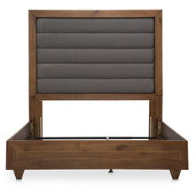 Load image into Gallery viewer, Brooklyn Walk King Channel Tufted Panel Bed in Burnt Umber
