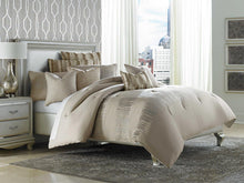 Load image into Gallery viewer, Captiva 9-pc Queen Comforter Set in Neutral
