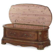 Load image into Gallery viewer, Cortina Leather Bedside Bench in Honey Walnut
