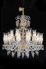 Load image into Gallery viewer, Lighting Garnier 18 Light Chandelier in Clear and Gold
