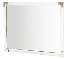 Load image into Gallery viewer, State St Metal Wall Mirror in Glossy White
