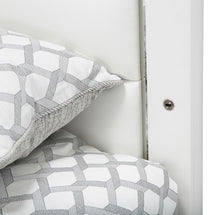 Load image into Gallery viewer, State St California King Upholstered Panel Bed in Glossy White
