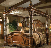 Load image into Gallery viewer, Villa Valencia California King Bed with Canopy in Chestnut
