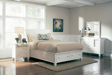 Load image into Gallery viewer, Sandy Beach California King Storage Sleigh Bed Cream White
