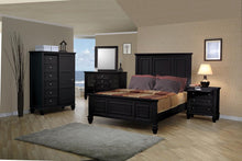 Load image into Gallery viewer, Sandy Beach Queen Panel Bed with High Headboard Black

