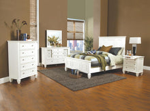 Load image into Gallery viewer, Sandy Beach Eastern King Panel Bed with High Headboard Cream White
