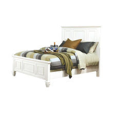 Load image into Gallery viewer, Sandy Beach Queen Panel Bed with High Headboard Cream White
