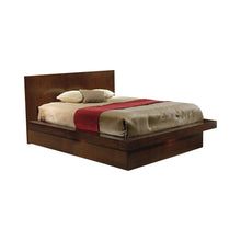 Load image into Gallery viewer, Jessica Eastern King Platform Bed with Rail Seating Cappuccino
