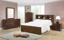 Load image into Gallery viewer, Jessica Eastern King Bed with Storage Headboard Cappuccino
