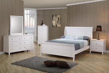 Load image into Gallery viewer, Selena Full Sleigh Platform Bed Cream White
