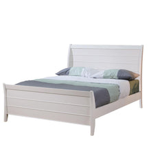 Load image into Gallery viewer, Selena Full Sleigh Platform Bed Cream White
