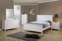 Load image into Gallery viewer, Selena Twin Sleigh Platform Bed Cream White
