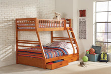 Load image into Gallery viewer, Ashton Twin Over Full 2-drawer Bunk Bed Honey
