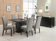 Load image into Gallery viewer, Stanton Rectangle Pedestal Dining Table Black
