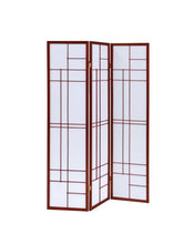 Load image into Gallery viewer, Katerina 3-panel Folding Floor Screen White and Cherry
