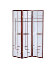 Load image into Gallery viewer, Katerina 3-panel Folding Floor Screen White and Cherry
