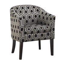 Load image into Gallery viewer, Jansen Hexagon Patterned Accent Chair Grey and Black
