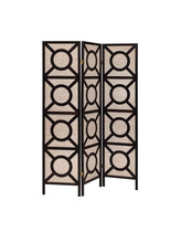 Load image into Gallery viewer, Vulcan 3-panel Geometric Folding Screen Tan and Cappuccino
