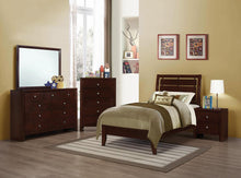 Load image into Gallery viewer, Serenity Twin Panel Bed with Cut-out Headboard Rich Merlot
