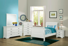 Load image into Gallery viewer, Louis Philippe Twin Sleigh Panel Bed White
