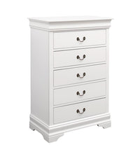 Load image into Gallery viewer, Louis Philippe 5-drawer Chest White
