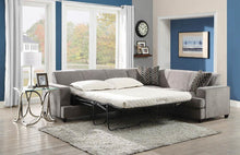 Load image into Gallery viewer, Tess L-shape Sleeper Sectional Grey
