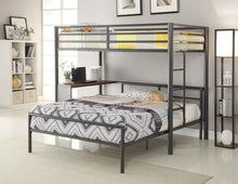 Load image into Gallery viewer, Fisher Twin Workstation Loft Bed Gunmetal
