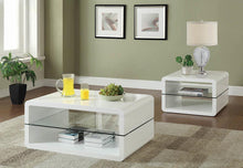 Load image into Gallery viewer, Elana Square 2-shelf End Table Glossy White
