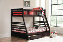 Load image into Gallery viewer, Ashton Twin Over Full 2-drawer Bunk Bed Cappuccino
