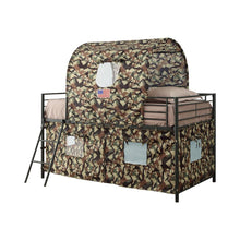 Load image into Gallery viewer, Camouflage Tent Loft Bed with Ladder Army Green
