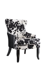 Load image into Gallery viewer, Trea Cowhide Print Accent Chair Black and White
