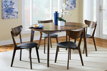 Load image into Gallery viewer, Jedda Upholstered Dining Chairs Dark Walnut and Black (Set of 2)
