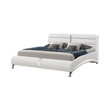 Load image into Gallery viewer, Jeremaine Eastern King Upholstered Bed White
