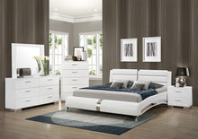 Load image into Gallery viewer, Jeremaine Eastern King Upholstered Bed White
