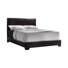 Load image into Gallery viewer, Conner Twin Upholstered Panel Bed Dark Brown
