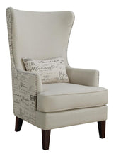 Load image into Gallery viewer, Pippin Curved Arm High Back Accent Chair Cream
