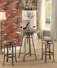 Load image into Gallery viewer, Bartlett Adjustable Height Swivel Bar Stools Brushed Nutmeg and Slate Grey (Set of 2)
