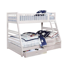 Load image into Gallery viewer, Ashton Twin Over Full 2-drawer Bunk Bed White
