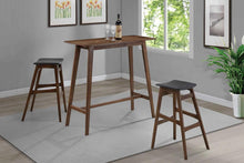 Load image into Gallery viewer, Finnick Tapered Legs Bar Stools Dark Grey and Walnut (Set of 2)
