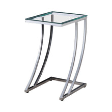 Load image into Gallery viewer, Cayden Rectangular Top Accent Table Chrome and Clear
