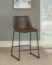 Load image into Gallery viewer, Michelle Armless Counter Height Stools Two-tone Brown and Black (Set of 2)
