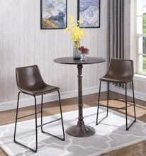 Load image into Gallery viewer, Michelle Armless Bar Stools Two-tone Brown and Black (Set of 2)

