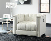 Load image into Gallery viewer, Chaviano Tufted Upholstered Chair Pearl White
