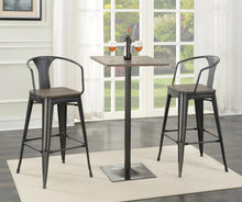 Load image into Gallery viewer, Cavalier Square Bar Table Dark Elm and Matte Black
