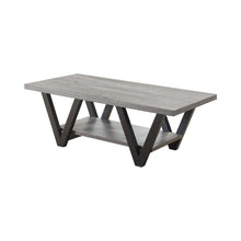 Load image into Gallery viewer, Stevens V-shaped Coffee Table Black and Antique Grey
